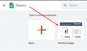 monthly budget free google sheets